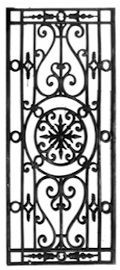 Cast iron door grill birdie foundry